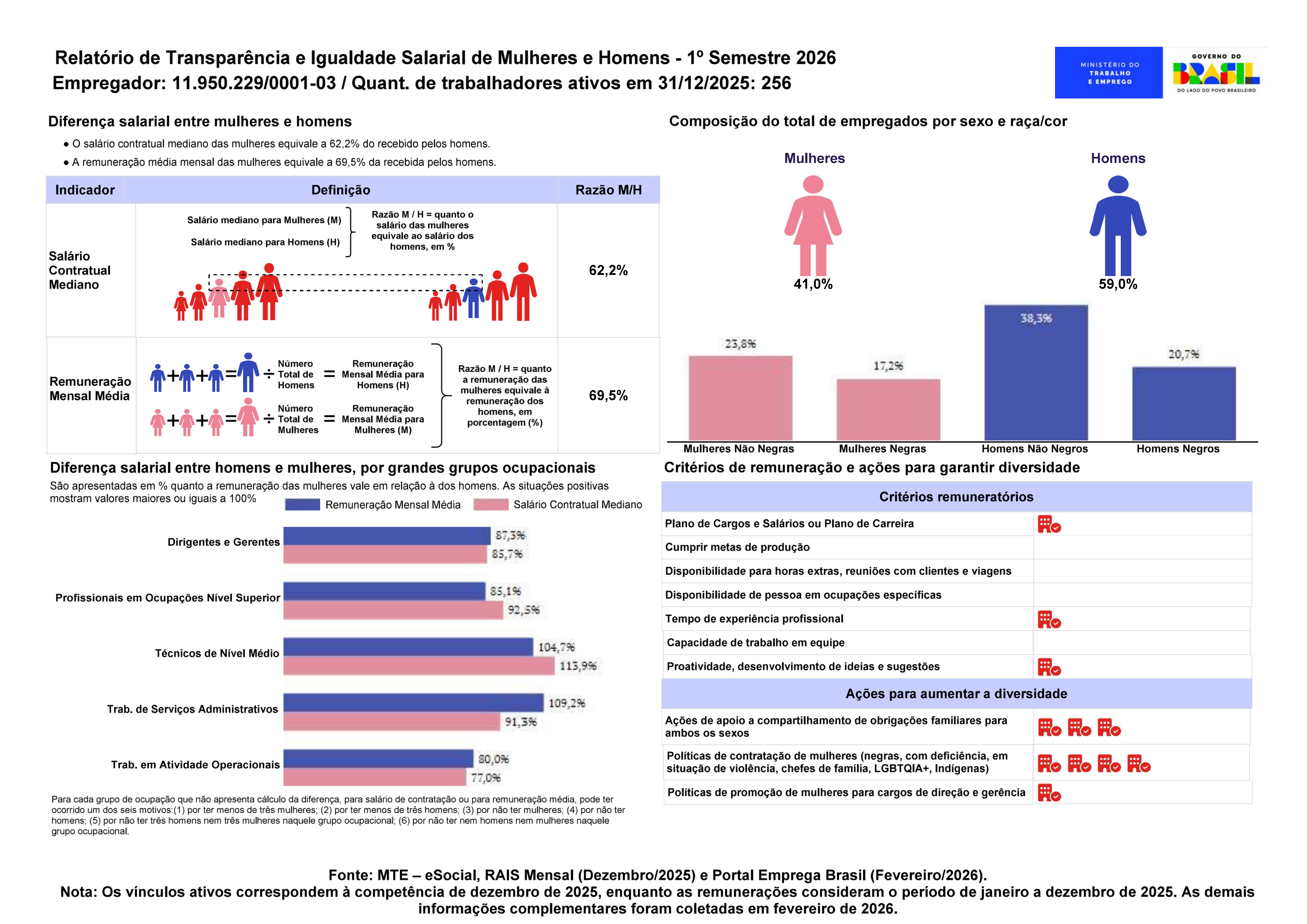 Pr&eacute;via do relat&oacute;rio de transpar&ecirc;ncia salarial